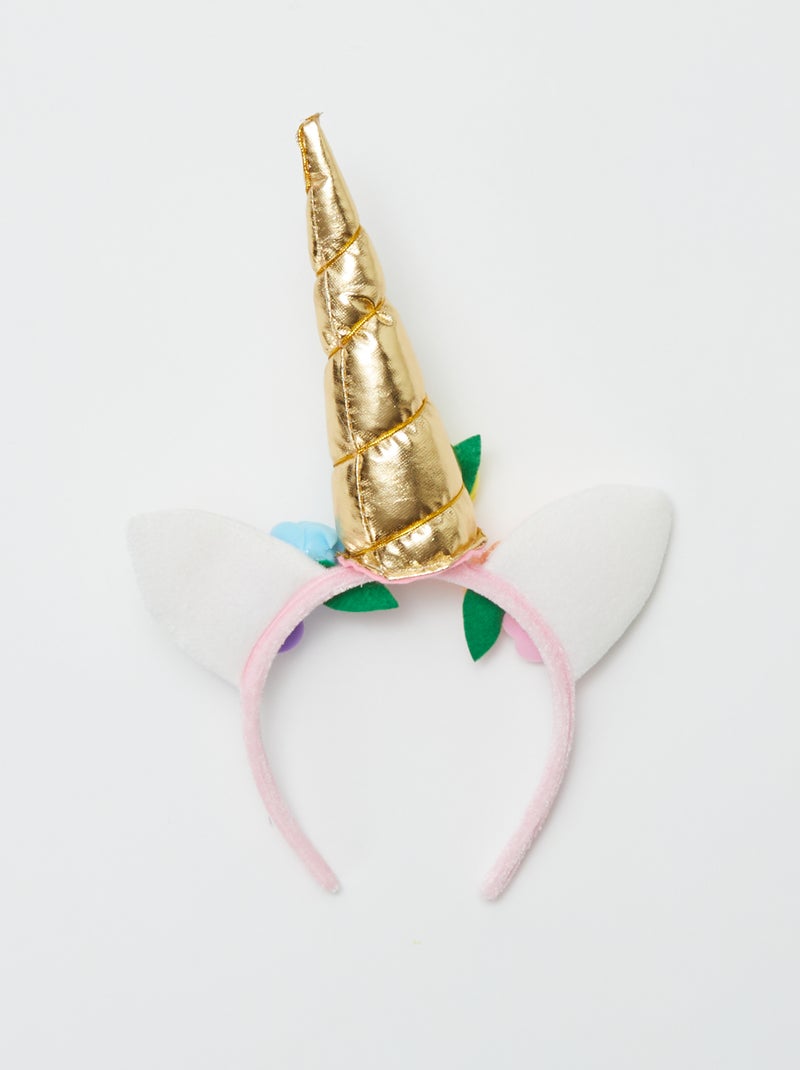 Cerchietto unicorno fiori BIANCO - Kiabi
