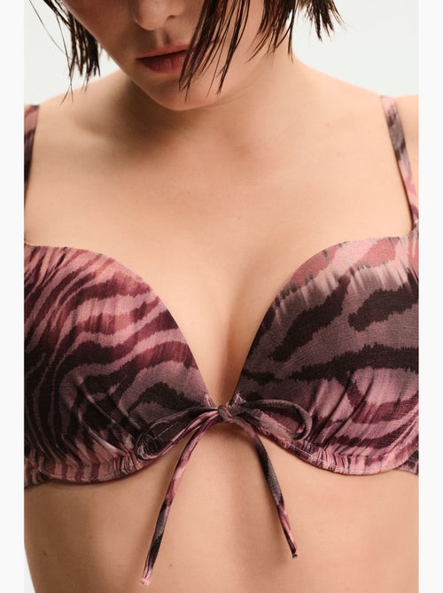 Cesira lol top bikini con stampa zebra e filati lucidi penti - Kiabi