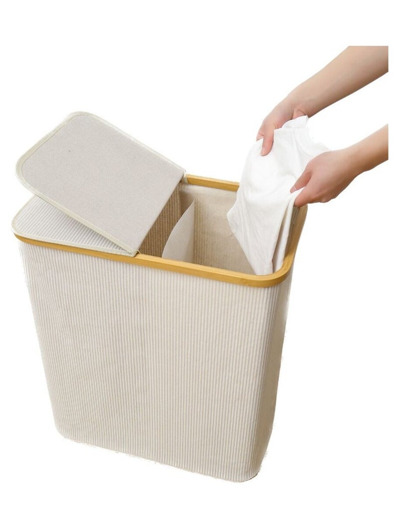 Cesti per la biancheria in Cotone Bambou PROMO LINGE Bianco - Kiabi