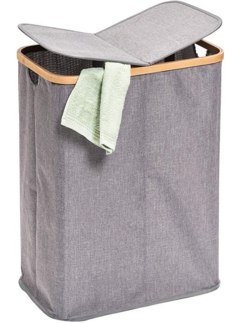 Cesti per la biancheria in Cotone Bambou PROMO LINGE Grigio - Kiabi