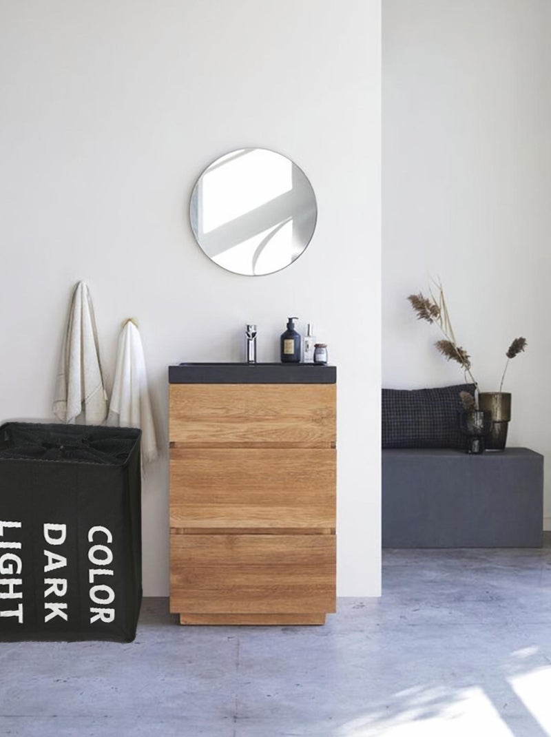 Cesti per la biancheria in Poliestere PROMO LINGE Nero - Kiabi