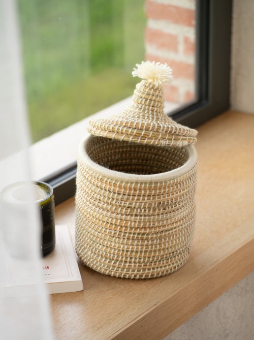 Cestino con coperchio in lana - Kiabi