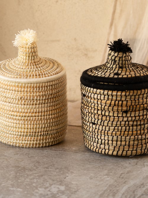 Cestino con coperchio in lana - Kiabi