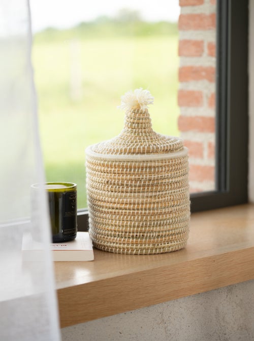 Cestino con coperchio in lana - Kiabi