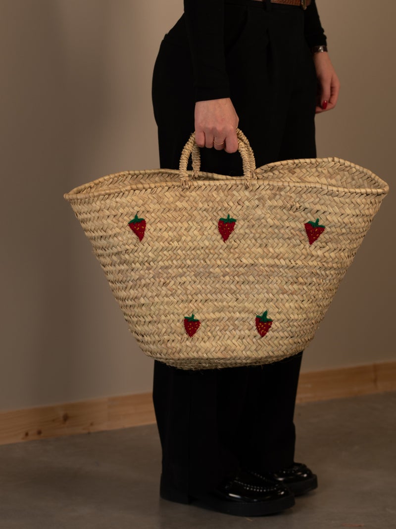 Cestino di fragole ricamato Rosso - Kiabi