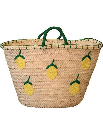 Cestino di limoni ricamato