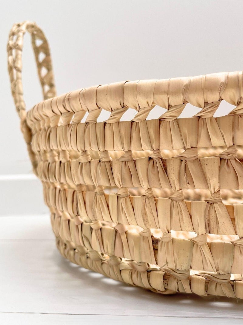 Cestino fasciatoio ovale in vimini Beige - Kiabi