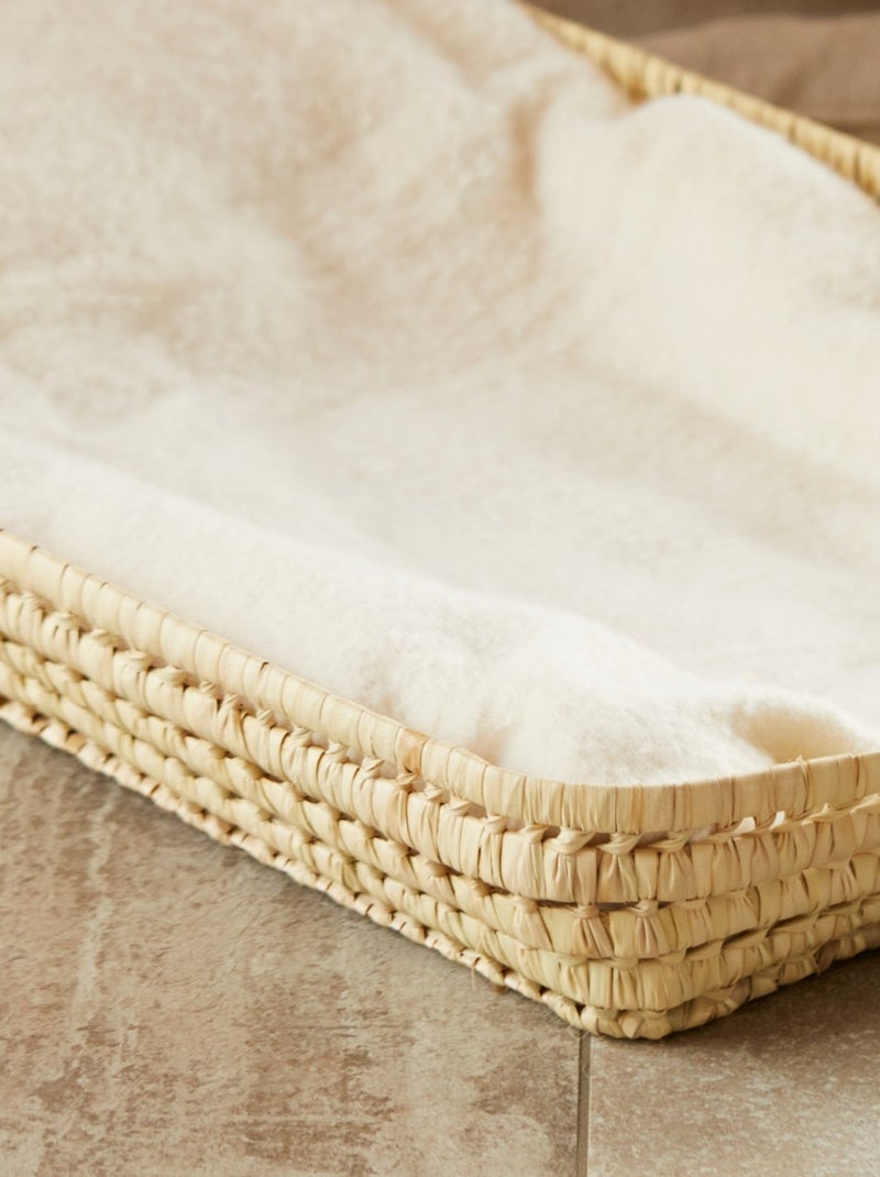 Cestino fasciatoio rettangolare in vimini Beige - Kiabi