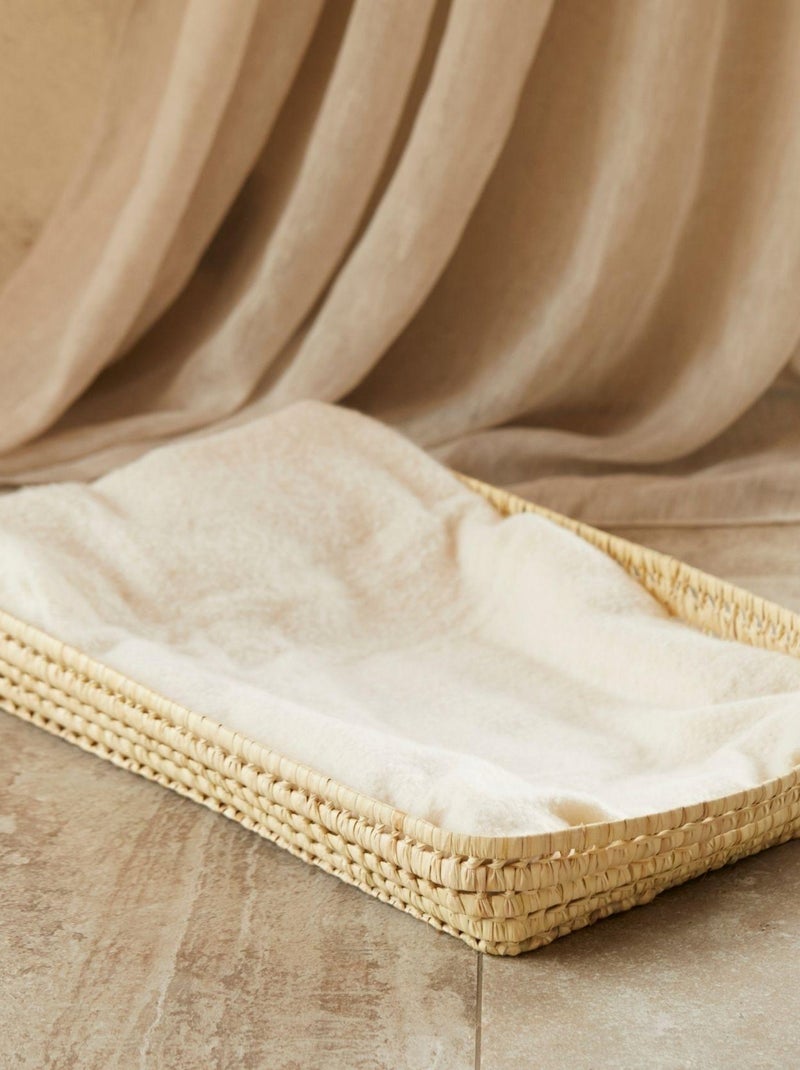 Cestino fasciatoio rettangolare in vimini Beige - Kiabi