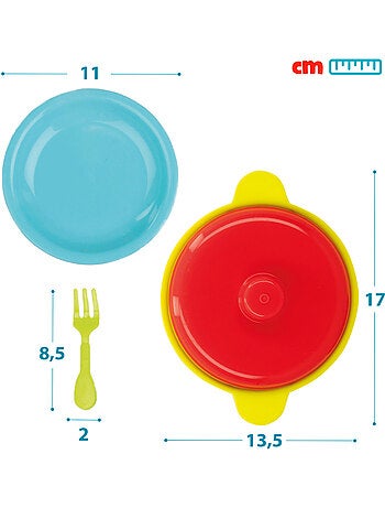 Cestino per alimenti e stoviglie giocattolo da 36 pezzi my home colors