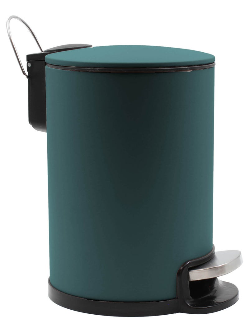 Cestino per il bagno in metallo opaco Blu pavone - Kiabi