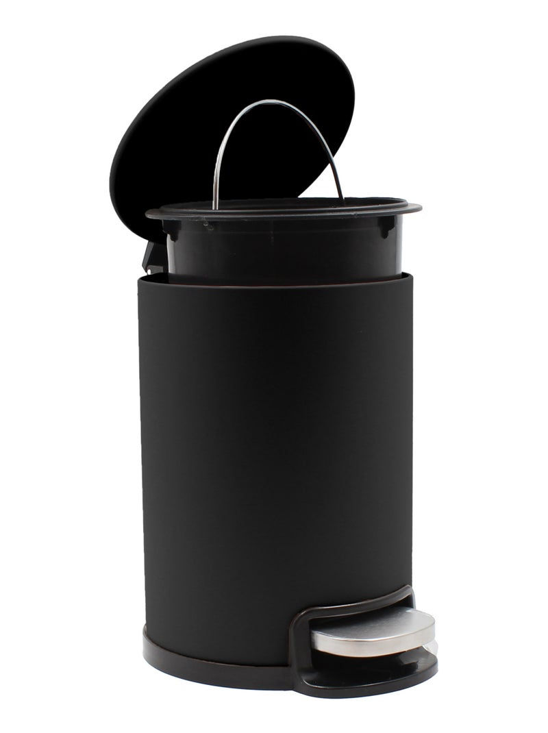 Cestino per il bagno in metallo opaco Nero - Kiabi