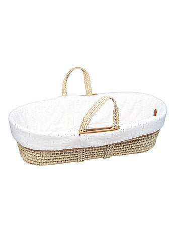 Cestino per neonati con materasso, copertura e fitted sheet, pois dorati | sevira kids | sevira kids