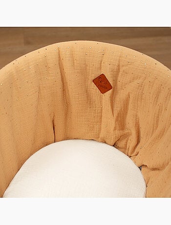 Cestino per neonati con materasso, copertura e fitted sheet, pois dorati | sevira kids | sevira kids