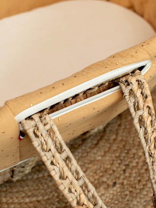 Cestino per neonati con materasso, copertura e fitted sheet, pois dorati | SEVIRA KIDS - Kiabi