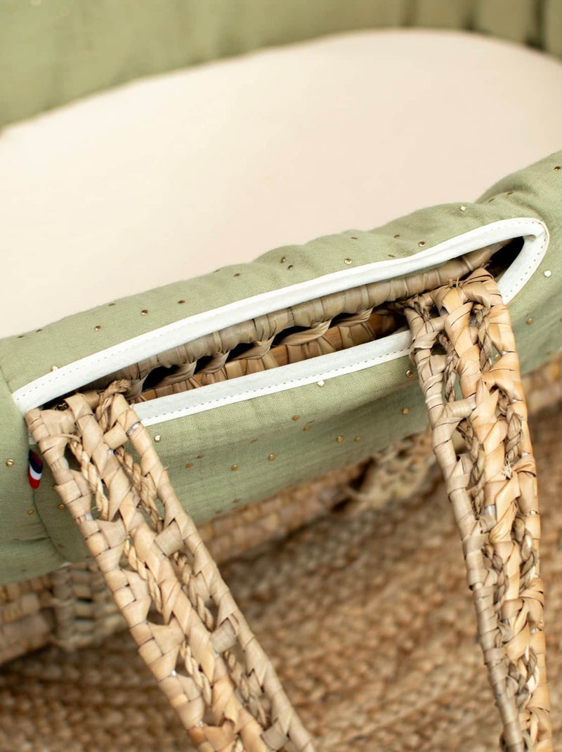 Cestino per neonati con materasso, copertura e fitted sheet, pois dorati | SEVIRA KIDS Verde pistacchio - Kiabi