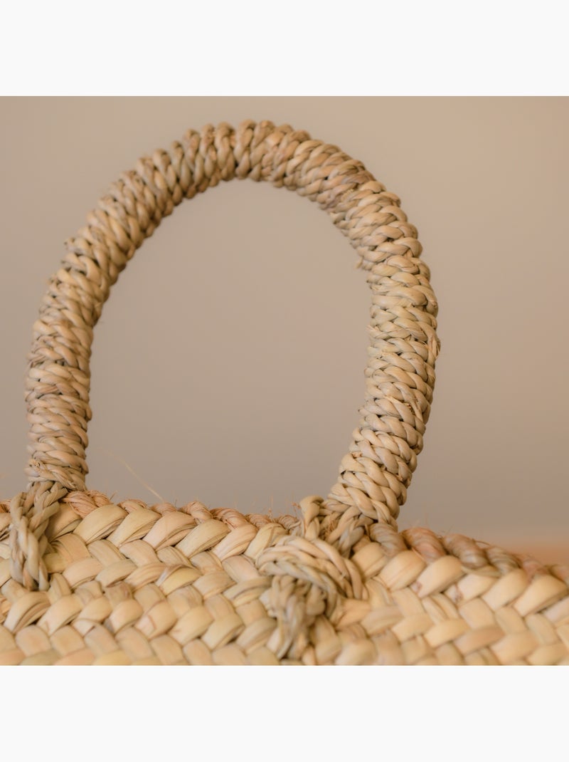 Cestino per tronchi con bordo in iuta XL Legno naturale - Kiabi