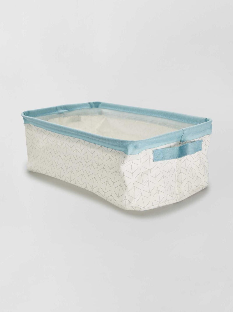 Cestino portaoggetti rettangolare bianco/blu - Kiabi
