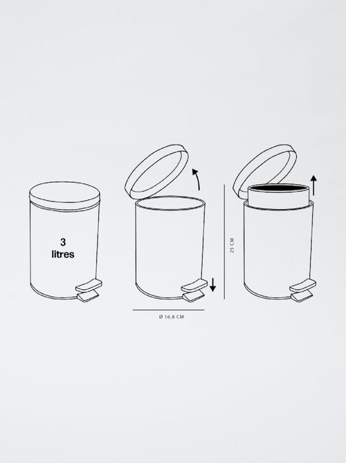 Cestino portarifiuti piccolo per bagno - Kiabi