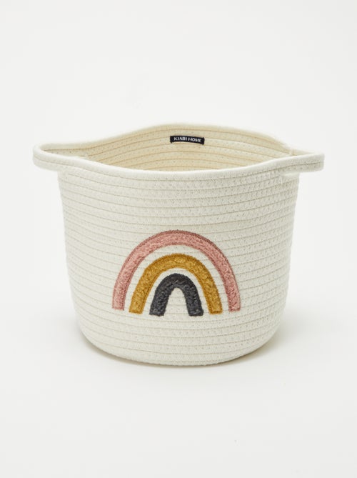 Cestino rotondo in corda 'Arcobaleno' - Kiabi