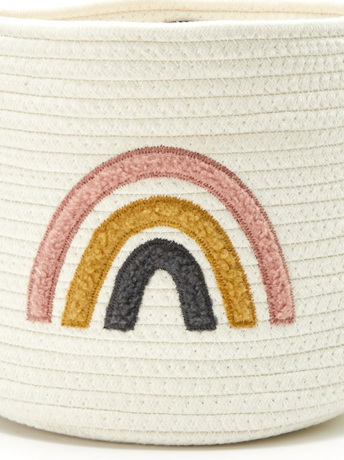 Cestino rotondo in corda 'Arcobaleno' - Kiabi