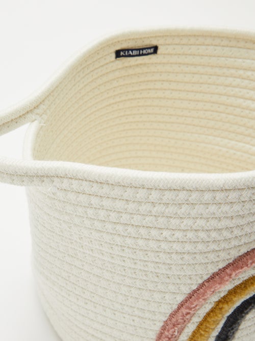 Cestino rotondo in corda 'Arcobaleno' - Kiabi