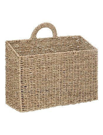 Cesto sospeso cora in paglia e metallo 37x14cm