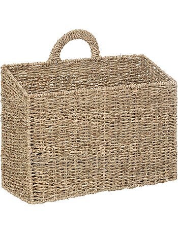 Cesto sospeso cora in paglia e metallo 37x14cm