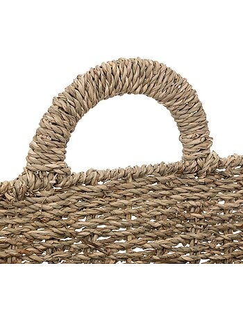 Cesto sospeso cora in paglia e metallo 37x14cm