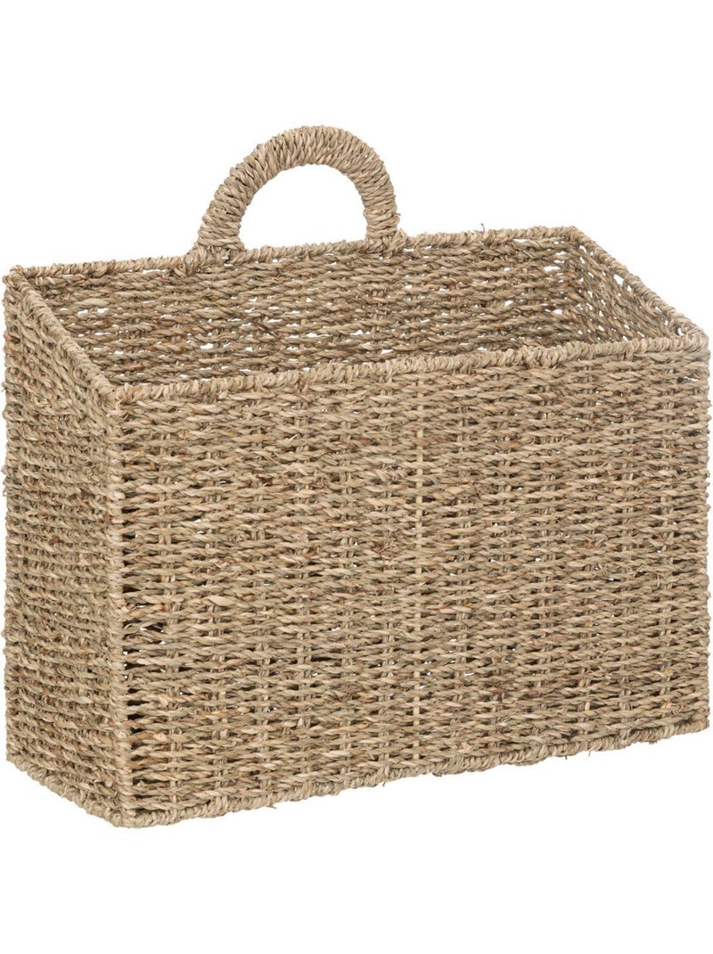 Cesto sospeso cora in paglia e metallo 37x14cm Beige - Kiabi