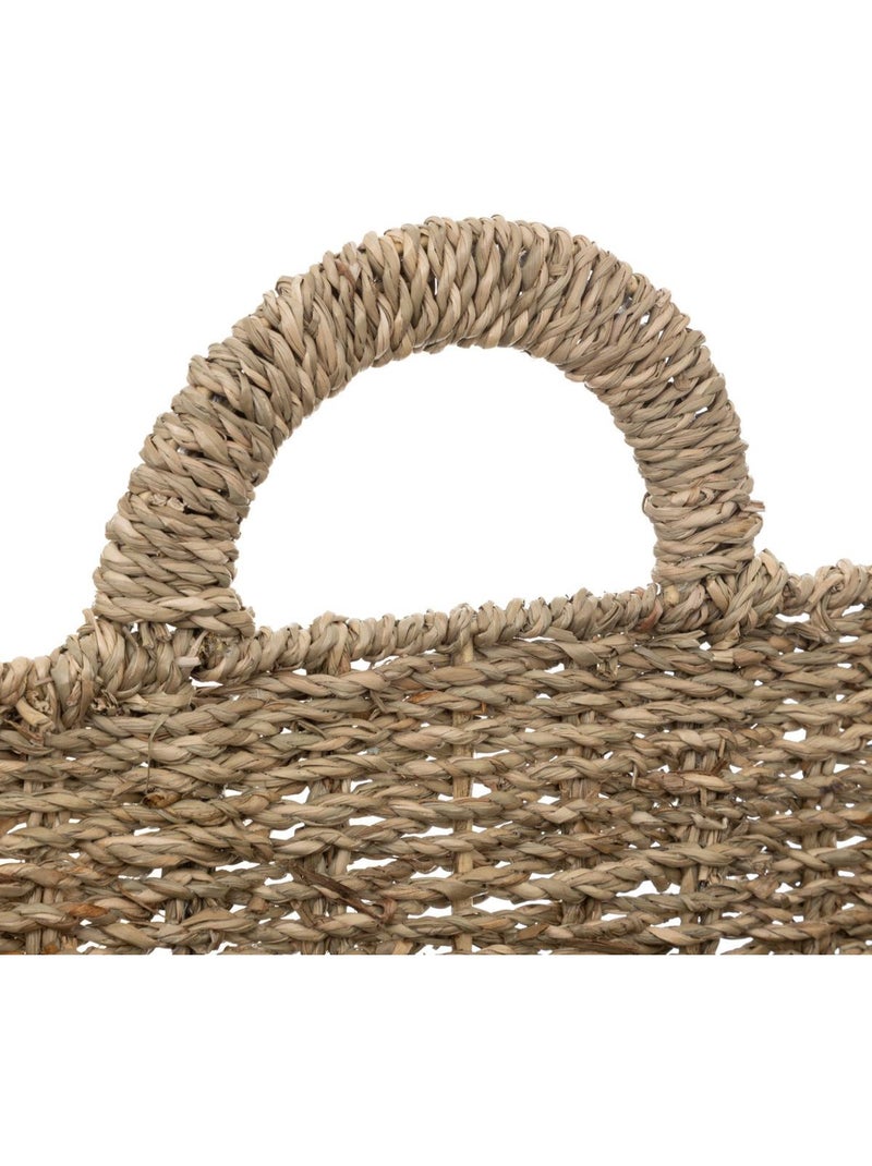 Cesto sospeso cora in paglia e metallo 37x14cm Beige - Kiabi