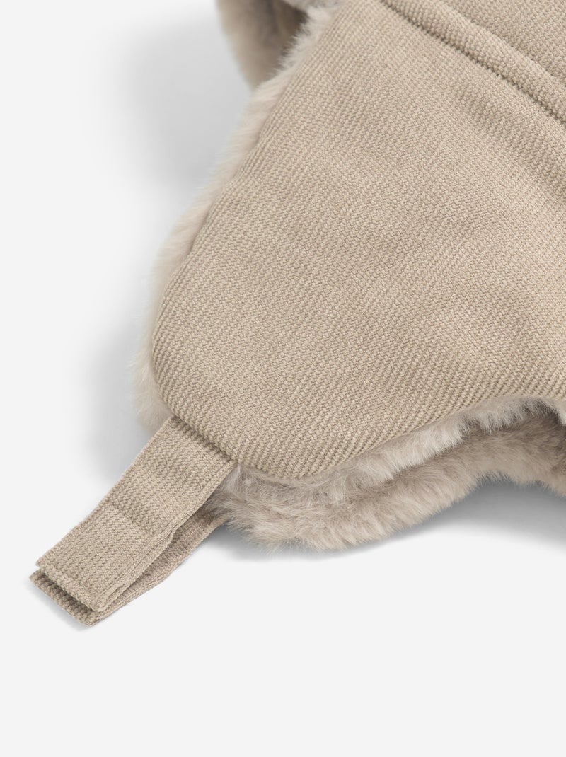 Chapka foderata con orecchie fantasiose sulla parte superiore Beige - Kiabi