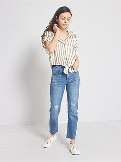 Chemisier a righe annodato - Kiabi