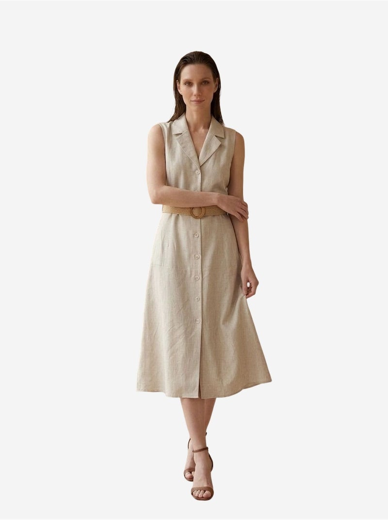 Chemisier longuette senza maniche my fashion Beige naturale - Kiabi