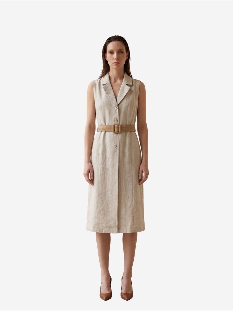Chemisier longuette senza maniche my fashion Beige naturale - Kiabi