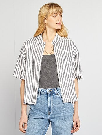 Chemisier oversize in lino