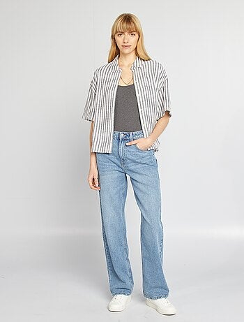 Chemisier oversize in lino