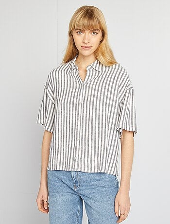 Chemisier oversize in lino