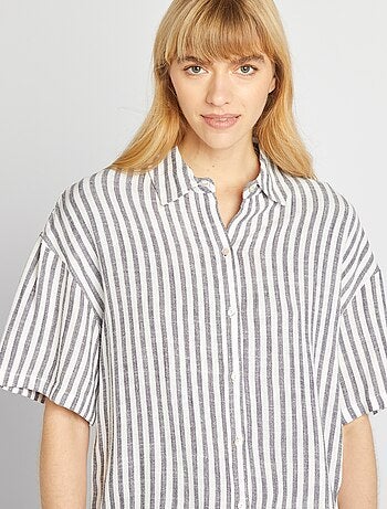Chemisier oversize in lino