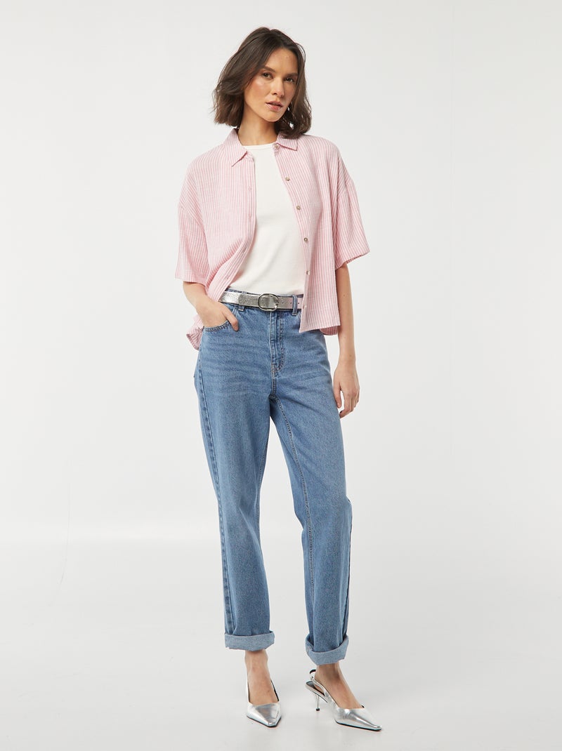 Chemisier oversize in lino ROSA - Kiabi