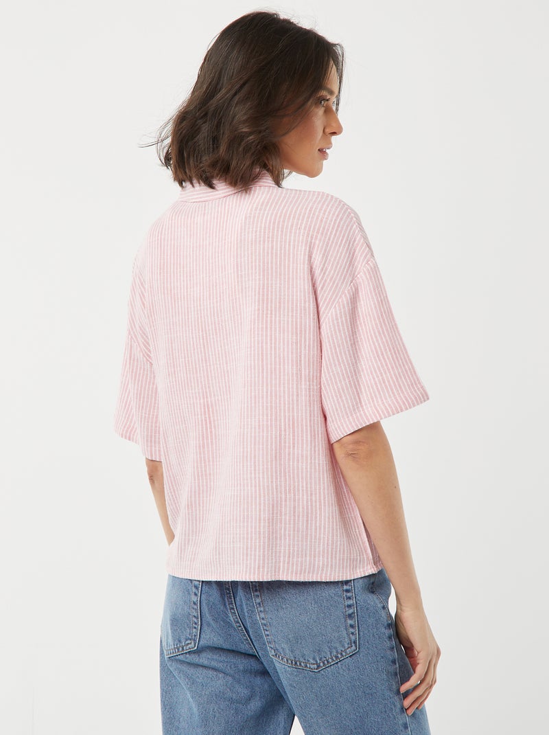 Chemisier oversize in lino ROSA - Kiabi