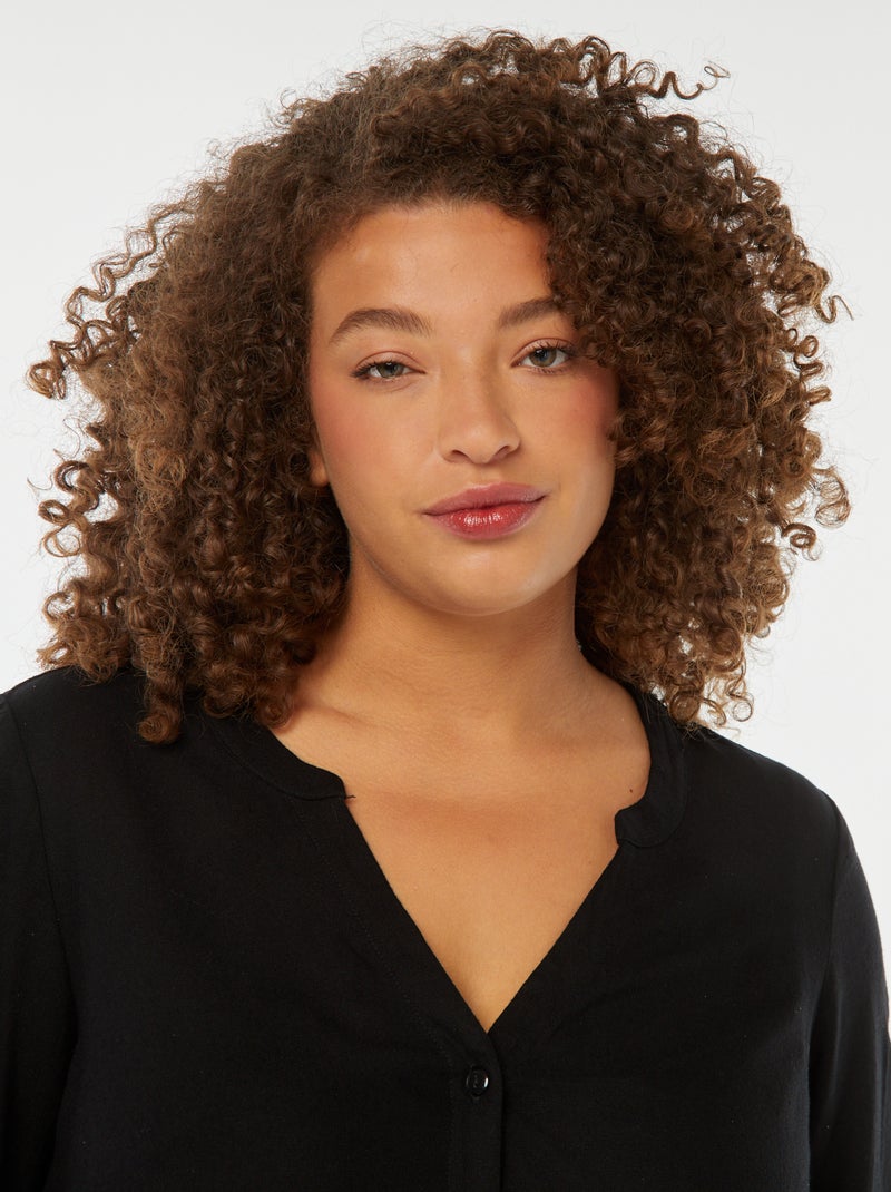 Chemisier 'Veromoda' in misto lino nero - Kiabi