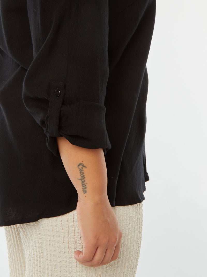 Chemisier 'Veromoda' in misto lino nero - Kiabi