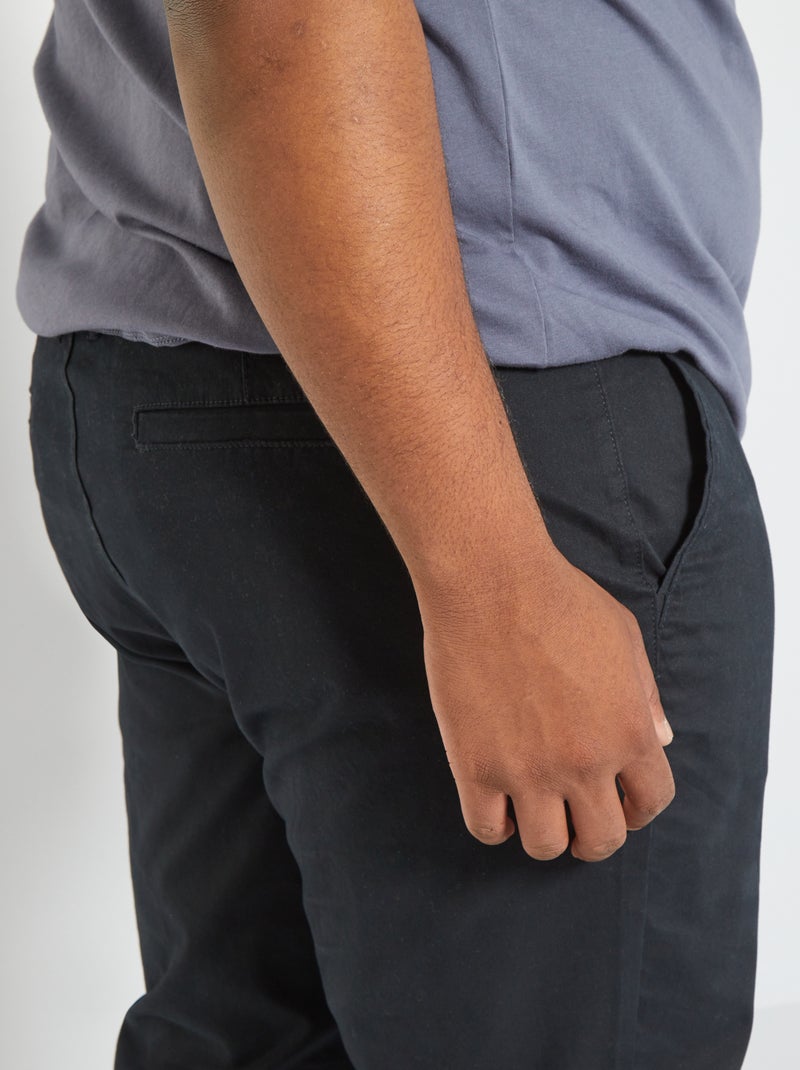 Chino a taglio dritto - L32 Nero - Kiabi
