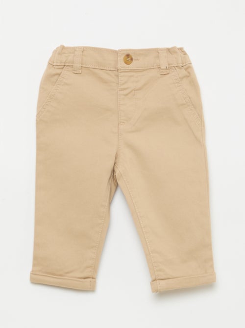 Chino dritto in cotone stretch - Kiabi