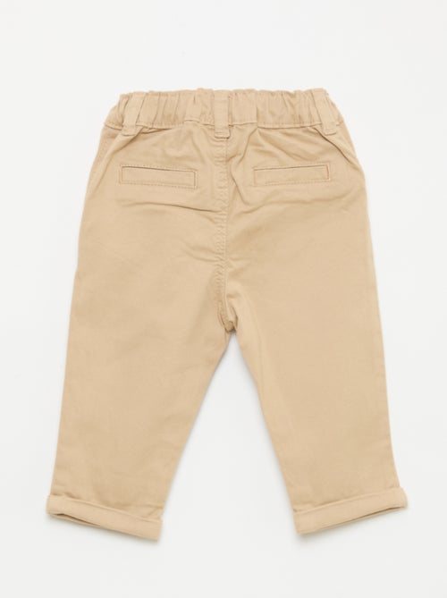 Chino dritto in cotone stretch - Kiabi