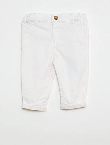 Chino dritto in cotone stretch