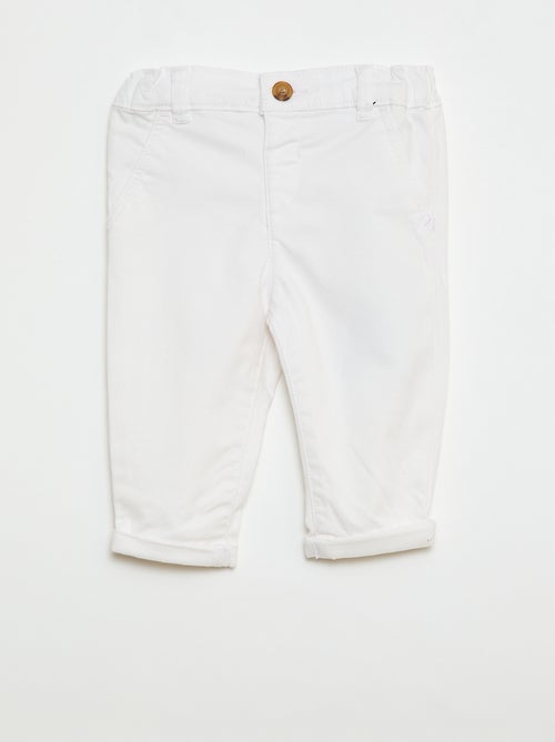 Chino dritto in cotone stretch - Kiabi