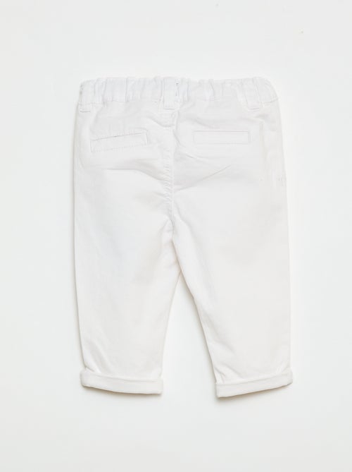 Chino dritto in cotone stretch - Kiabi