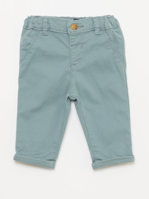 Chino dritto in cotone stretch - Kiabi